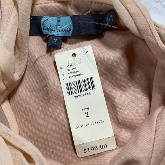 Anthropologie Eva Franco Flutter Fleur Dress Size 2 Tulle Flower Petal Pink Blus - Picture 12 of 16